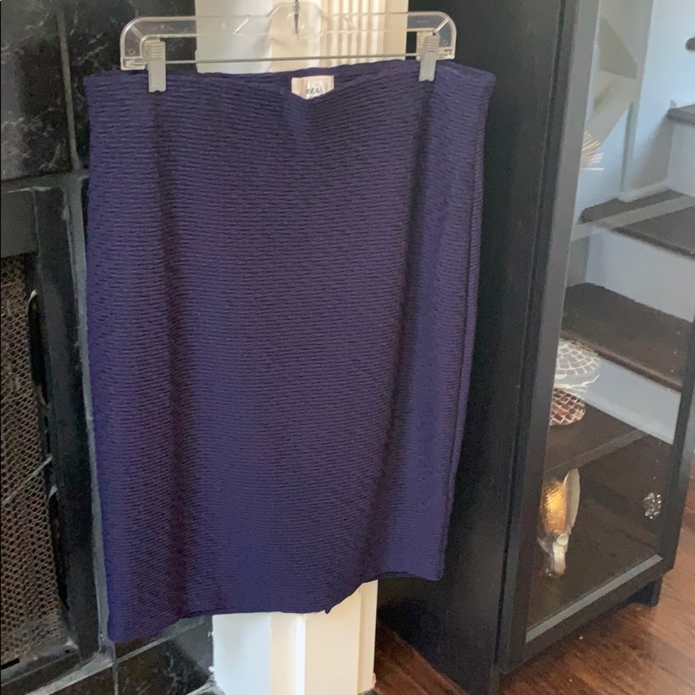 Navy blue pencil skirt
